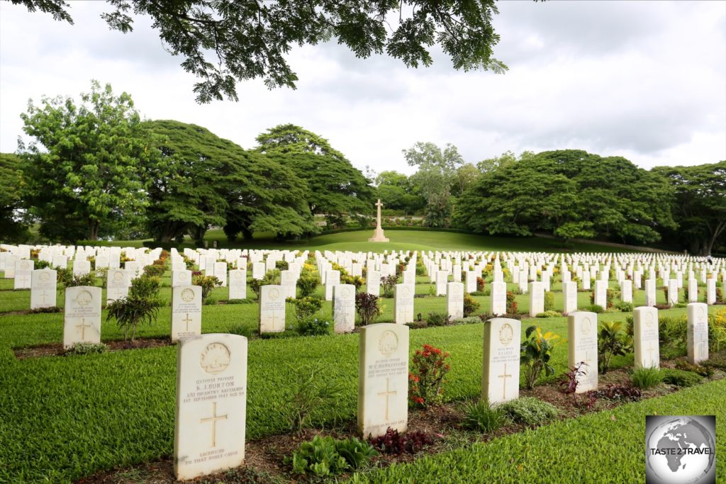 The beautifully maintained Bomana War Cemetery is the final resting place of 3,824 Commonwealth soldiers who died during WWII.