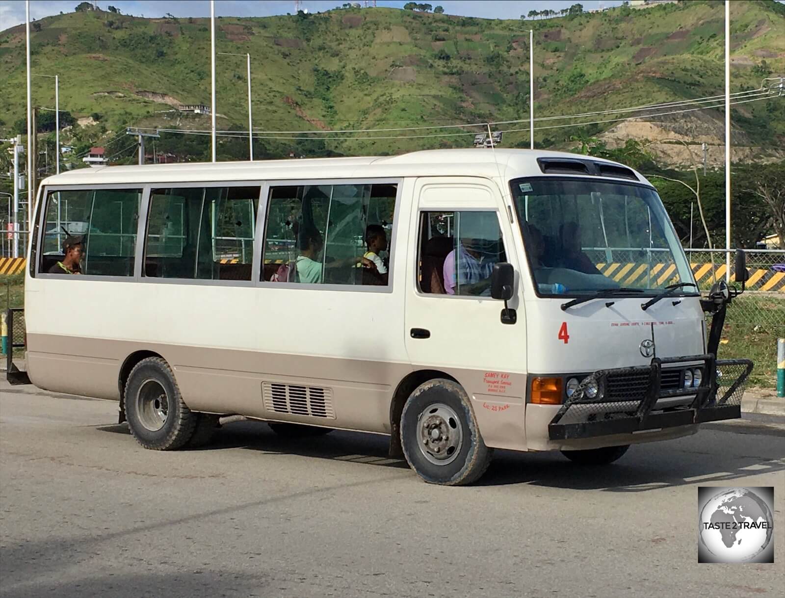 A Public Motor Vehicle (PMV) in Port Moresby.