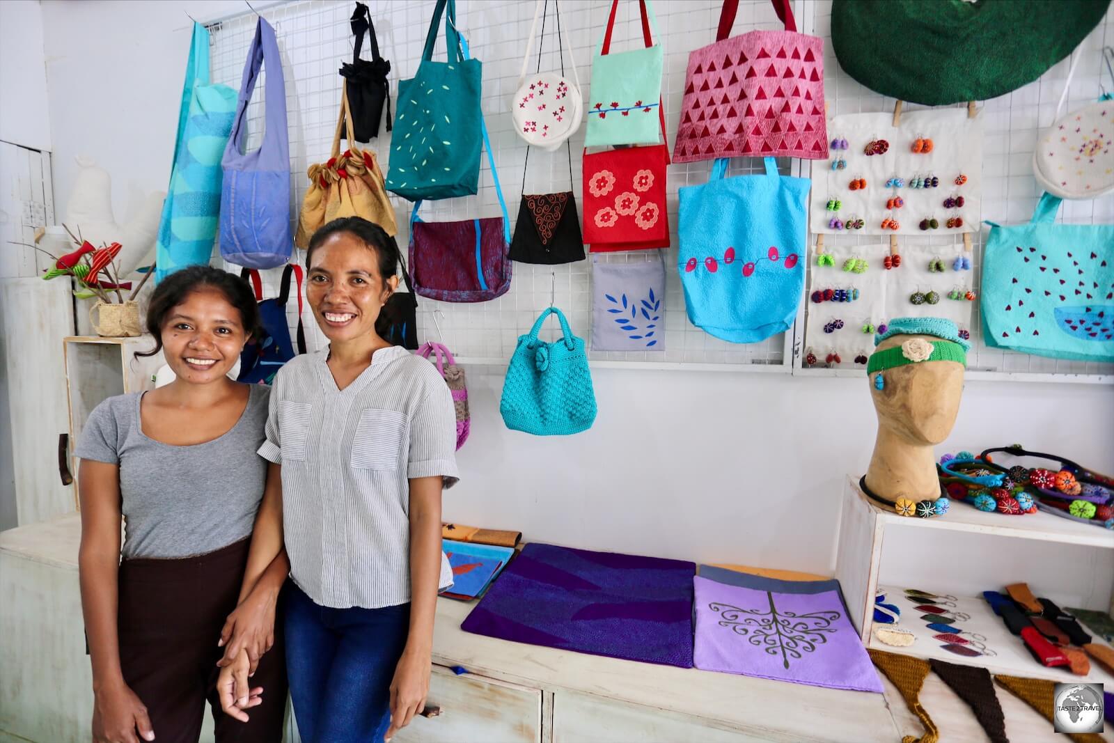 The wonderful staff at the Boneca de Ataúro boutique in Dili. A 'must-visit' shop for anyone spending time in the capital.
