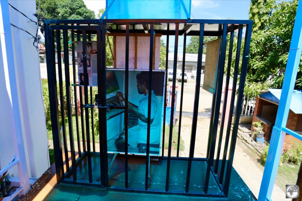 Not so spacious! A replica of the tiny prison cell in which Xanana Gusmão was imprisoned.