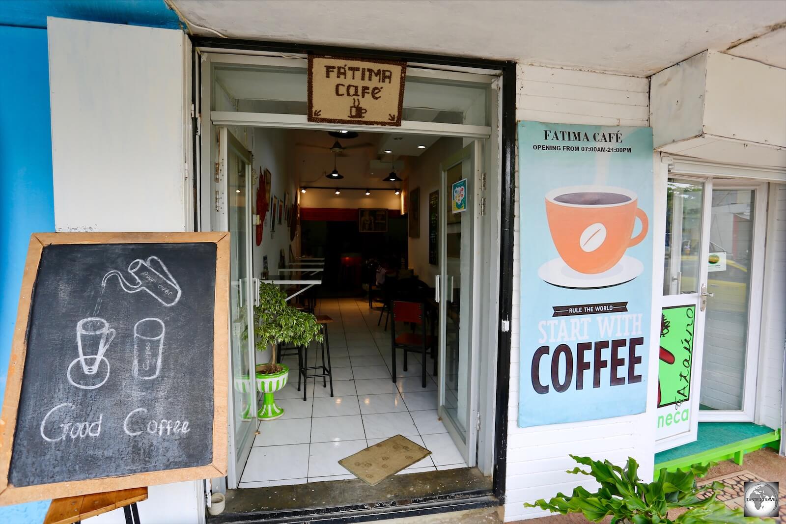 The best coffee in town is served at Fatima Café.