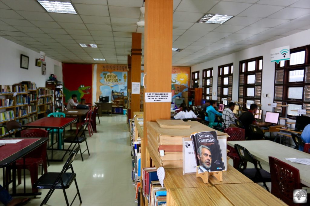 The heart of the complex is the modern reading room, a free library which is popular with young Timorese students.