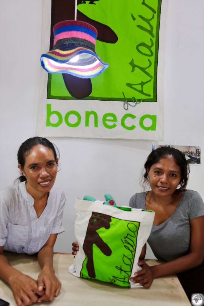 The staff at the Boneca de Ataúro boutique in downtown Dili.