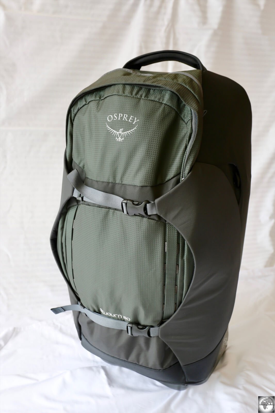 My replacement backpack, the Osprey Sojourn 80 L.