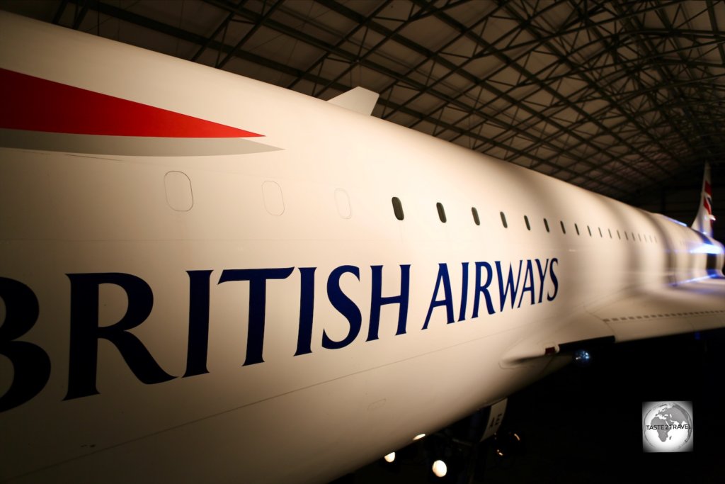 The British Airways Concorde which is open to visitors at the Barbados Concorde Experience.