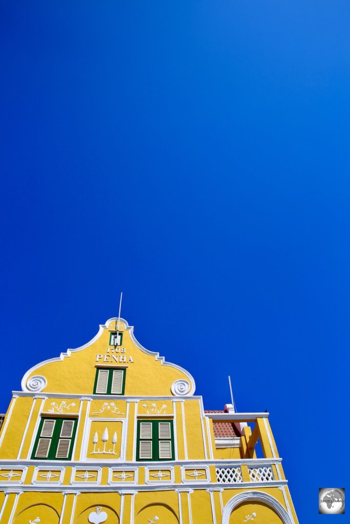 The Dutch-style Penha House stands out like a yellow beacon on the colourful Handelskade in downtown Willemstad.