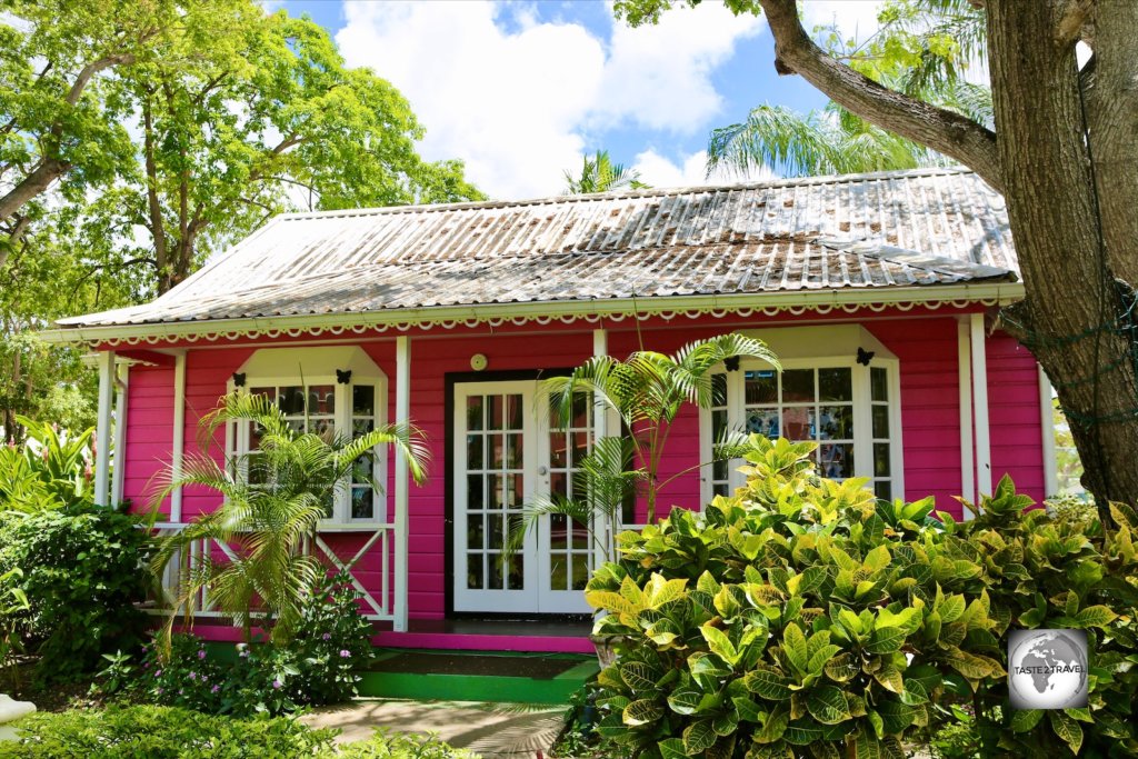 Pink Chattel house on Barbados.
