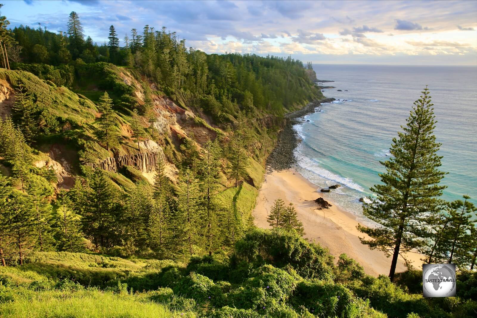 Sunset at Anson Bay, on the west coast of Norfolk Island.