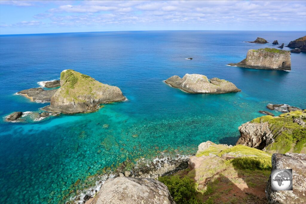 View of the north coast from the Captain Cook lookout on Norfolk Island.