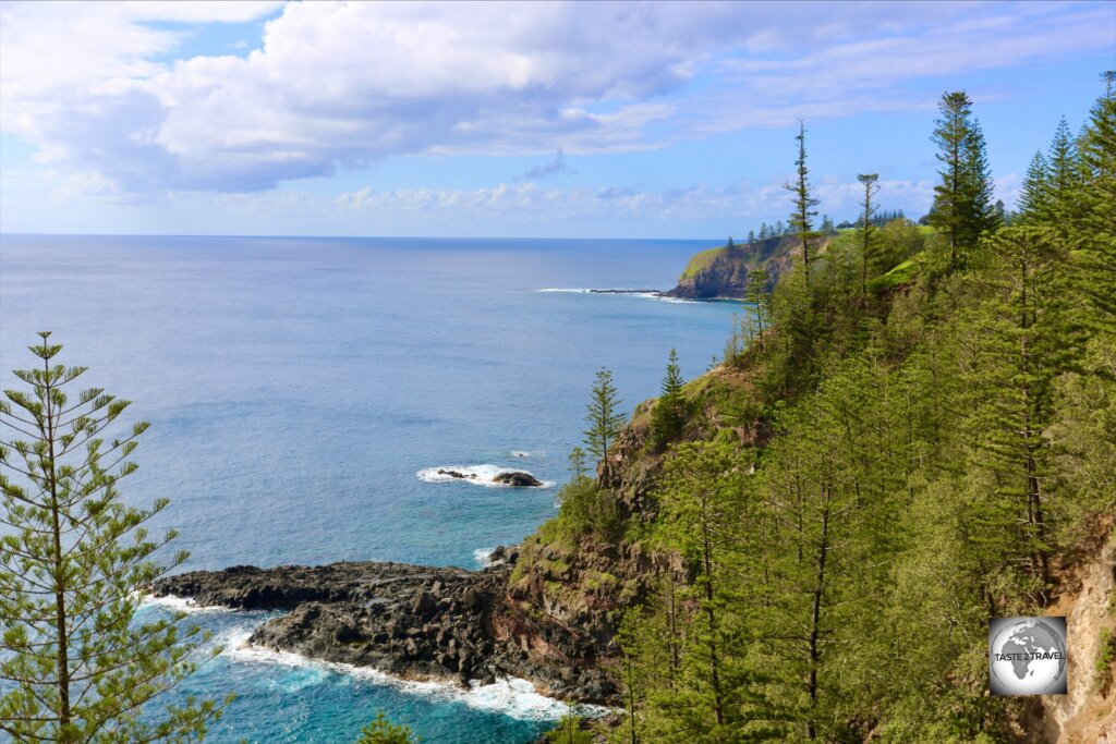 A view of the west coast of Norfolk Island from Puppy's Point Lookout.