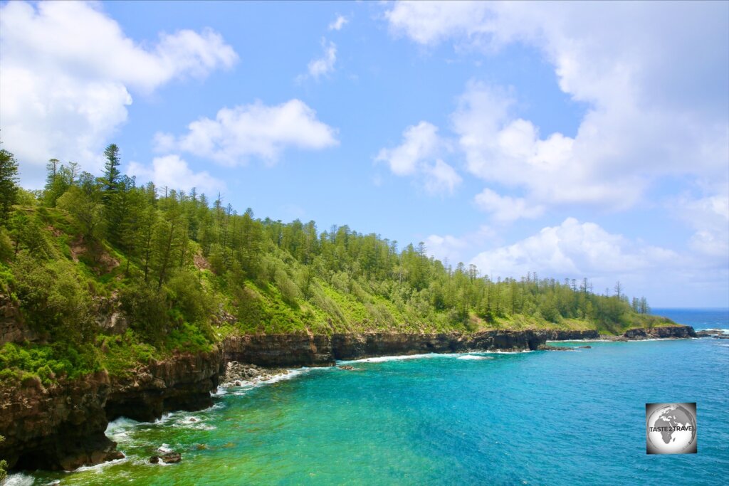 A view of the south coast of Norfolk Island from Headstone Point.