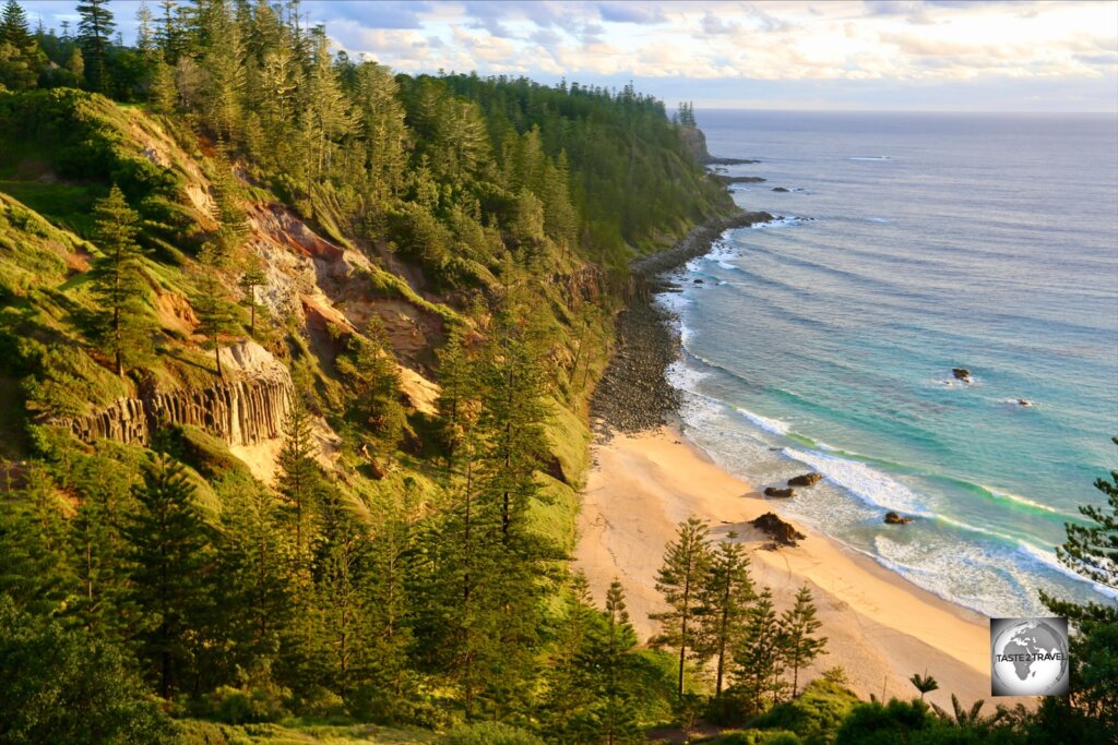 Anson bay is a popular surfing beach and the best place to view a sunset on Norfolk Island.