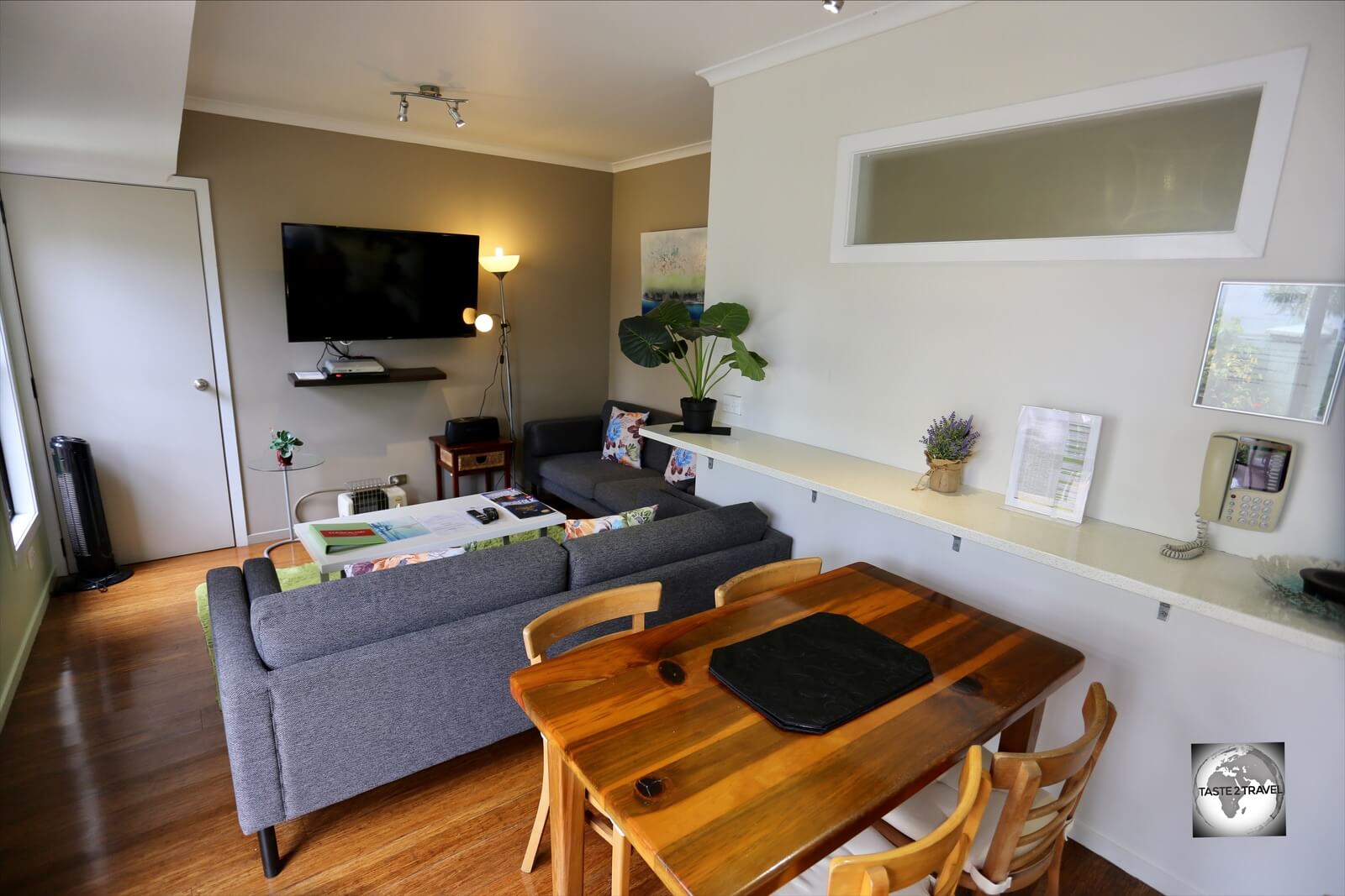 The living room in my spacious unit at the Cumberland Resort and Spa.