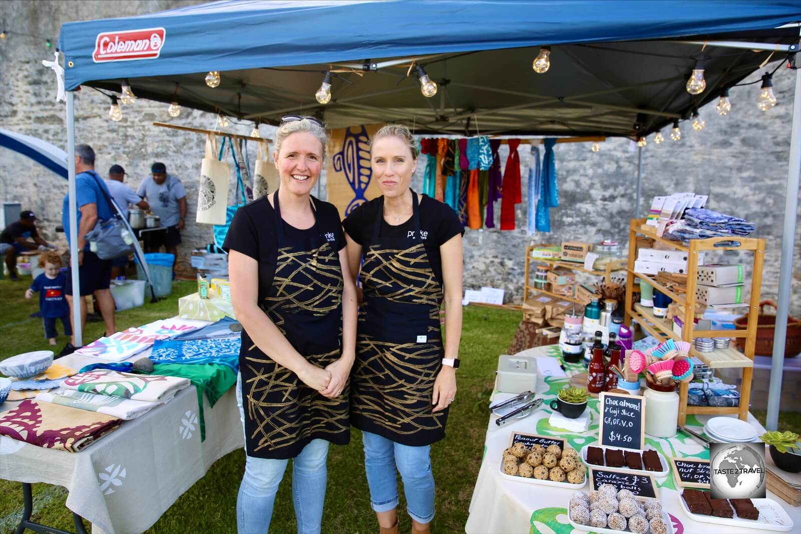 Sharyn (left) and Claire Quintal, the co-founders of Prinke Eco Store, at the Thanksgiving Food Festival in Kingston.