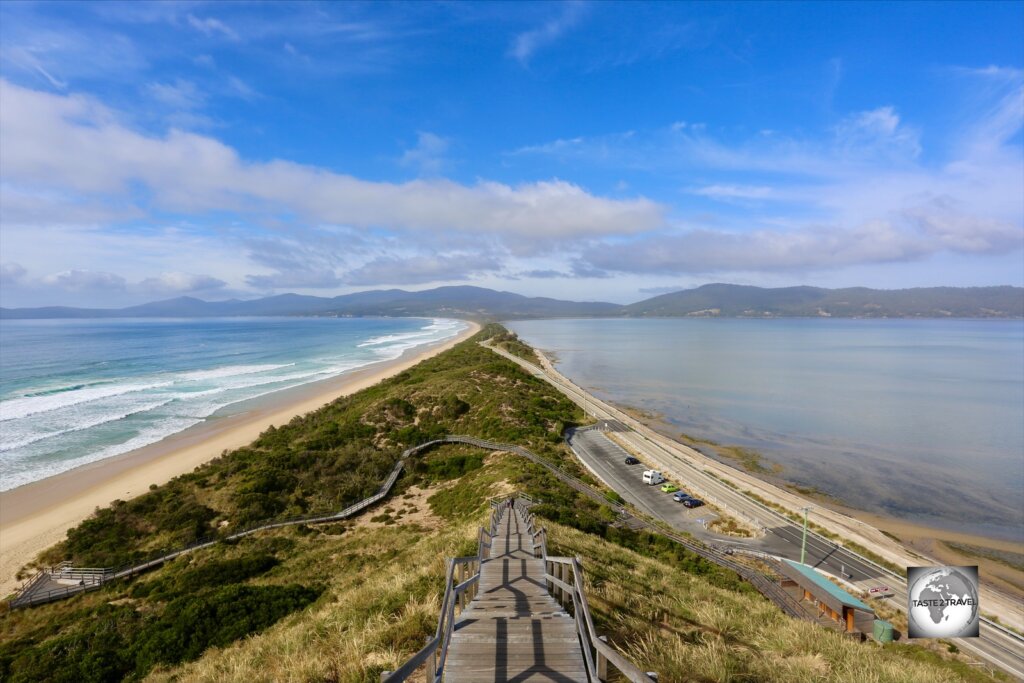 A view of Bruny Island from <i>The Neck</i> lookout.
