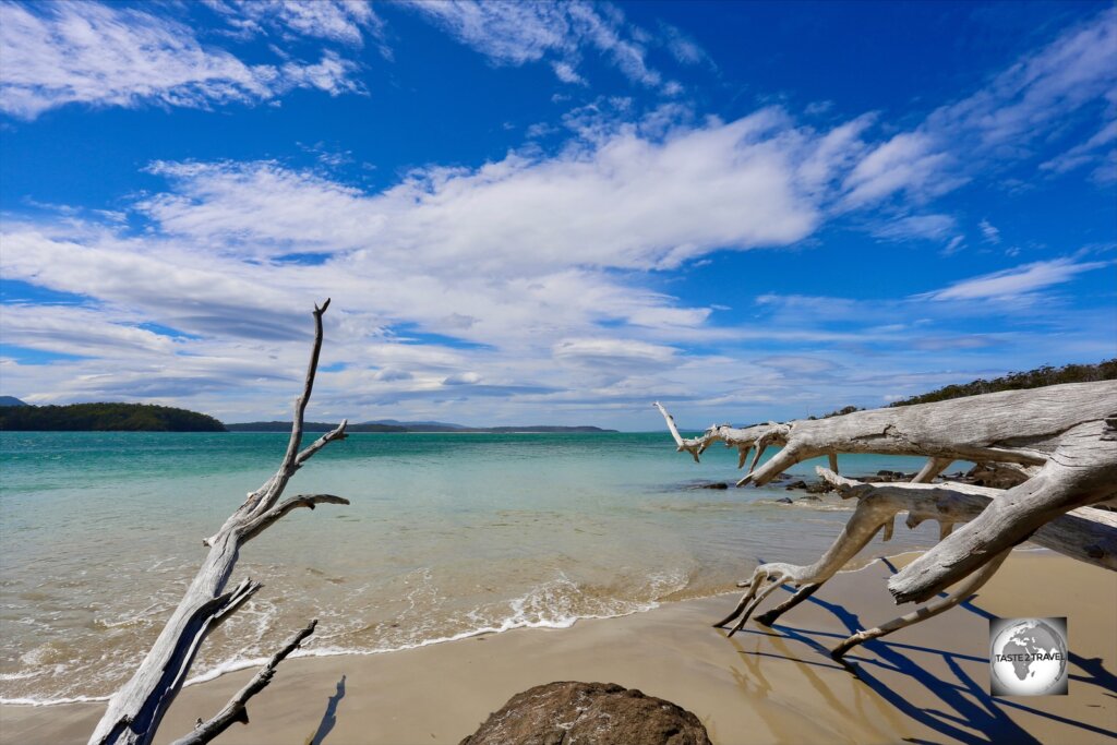 A view of Recherche bay, near Cockle creek - the most southerly point in Australia (by road).
