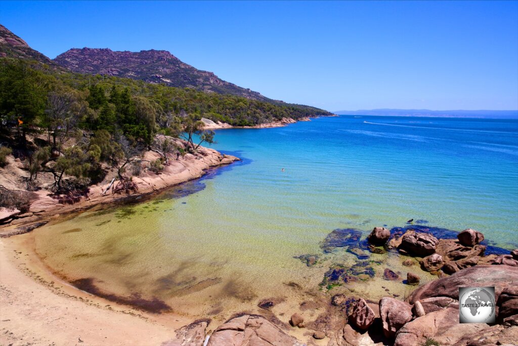 A view of Honeymoon bay, part of the Freycinet national park.
