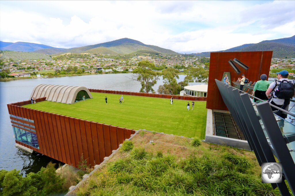 A view of the gardens at MONA, which is located in the northern Hobart suburb of Berriedale.