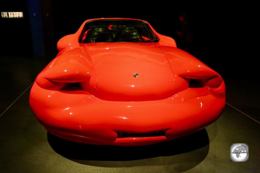 A heavily modified <i>Fat Porsche</i> at the 'Museum of Old and New Art' (MONA) in Hobart.