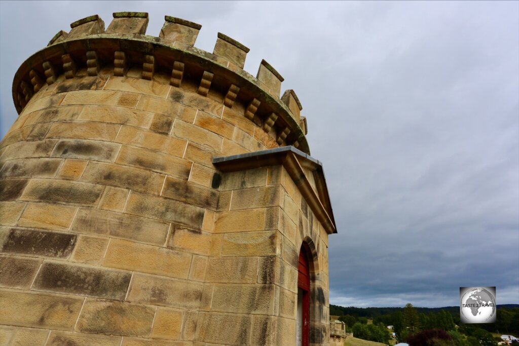 A view of the former guard tower at the Port Arthur Penal Settlement.