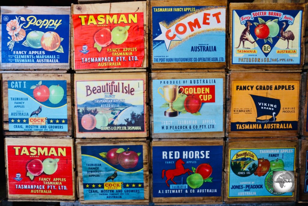 Apple carts at Willie Smith's Organic Cider in the Huon valley.