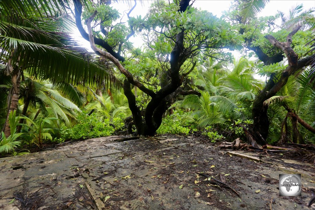 At 9-metres (30 ft) above sea level, this concrete platform on South Island, marks the highest point on the Cocos (Keeling) Islands.