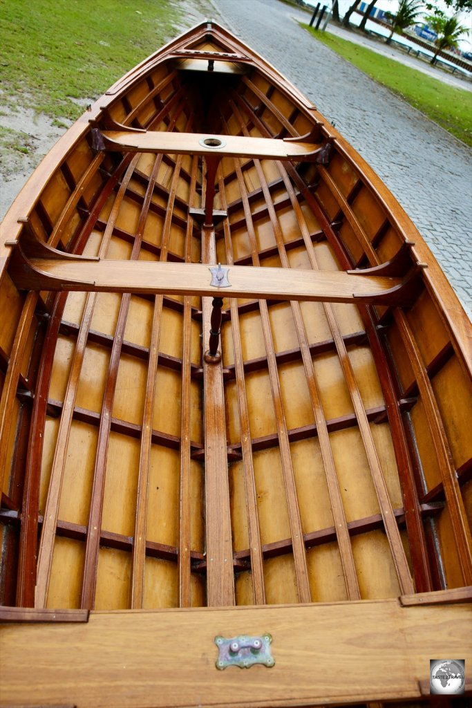 An interior view of a Jukong, which is constructed from local Ironwood.