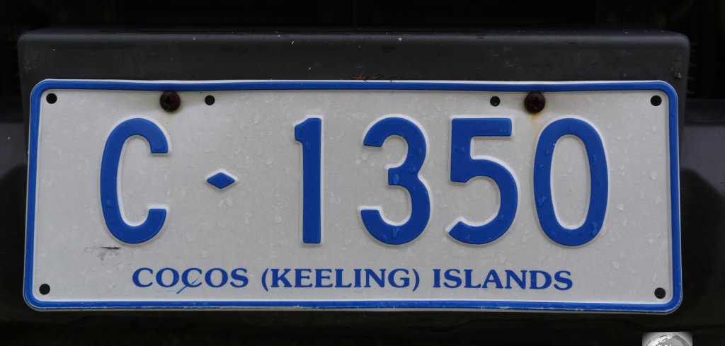 A Cocos (Keeling) Islands license plate.