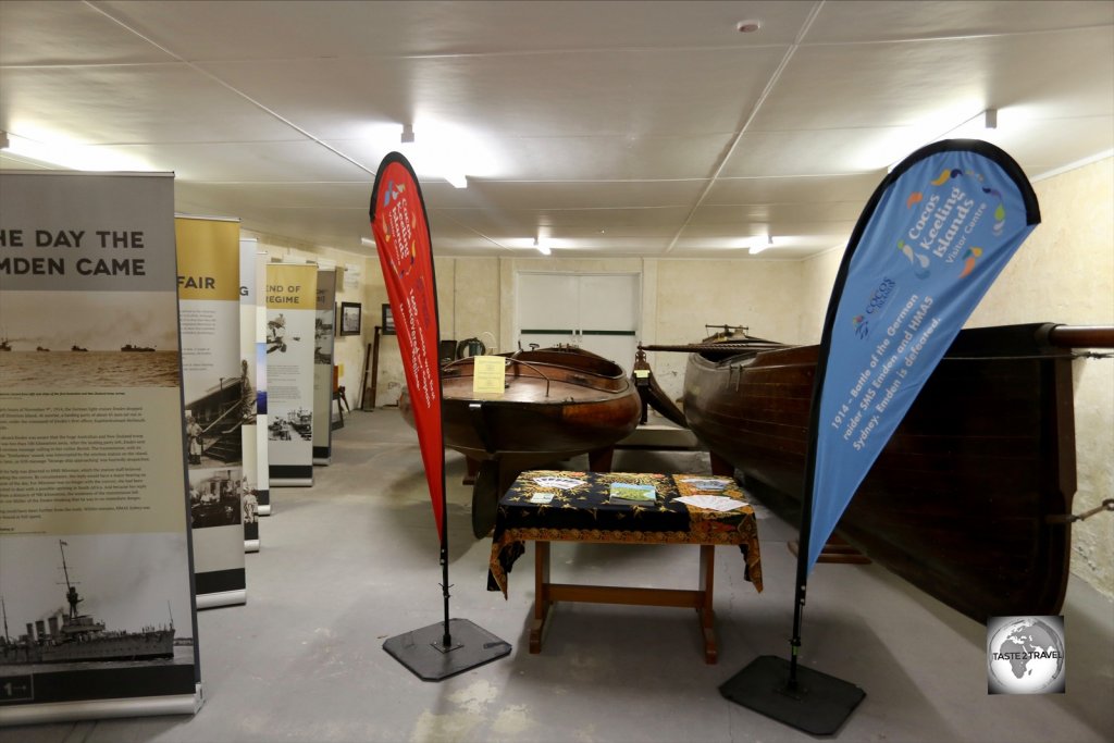 Displays at the Pulu Cocos Museum on Home Island.