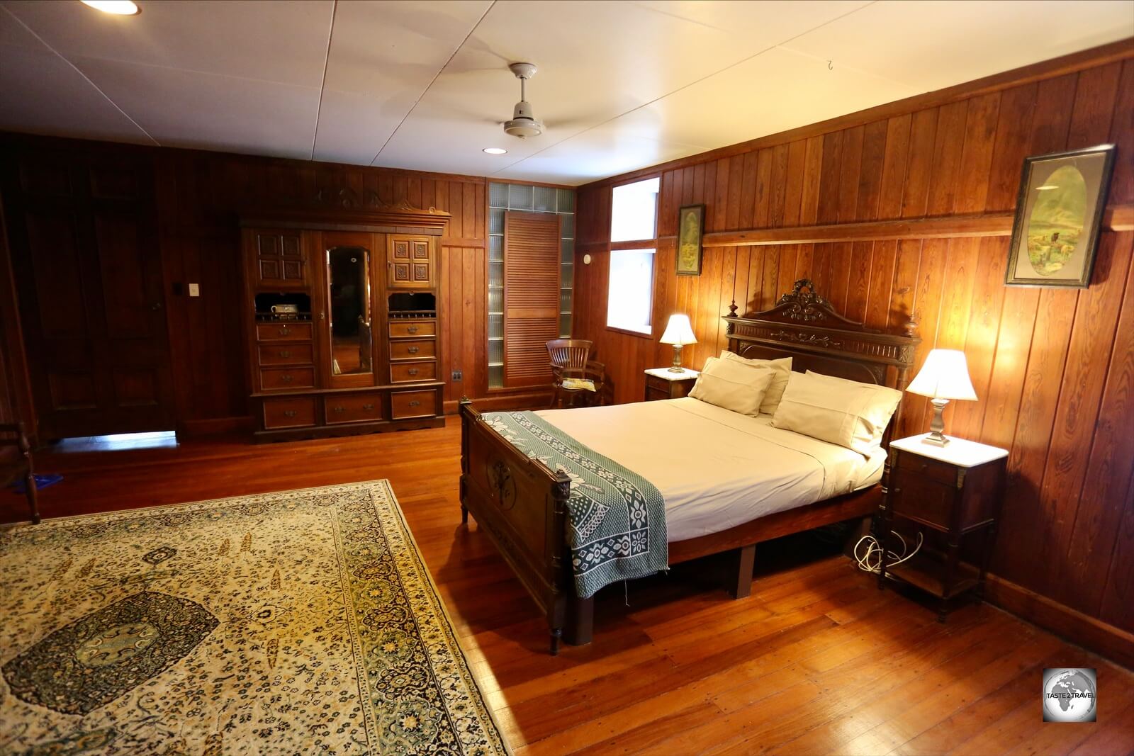 Named after the last Clunies-Ross woman to live in Oceania House, the <i>Daphne</i> room was my room during my four-night stay.