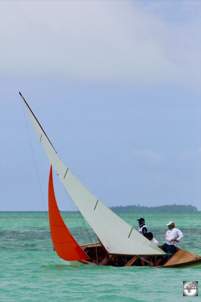 The Jukong was originally developed to transport coconuts across the shallow waters of the lagoon.