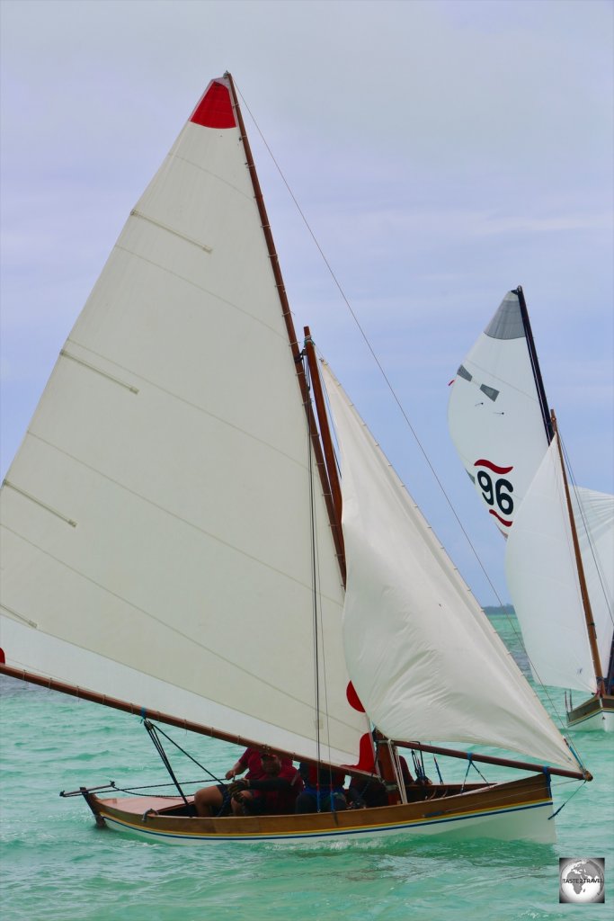 Jukong sailing race on Home Island, Cocos (Keeling) Islands.