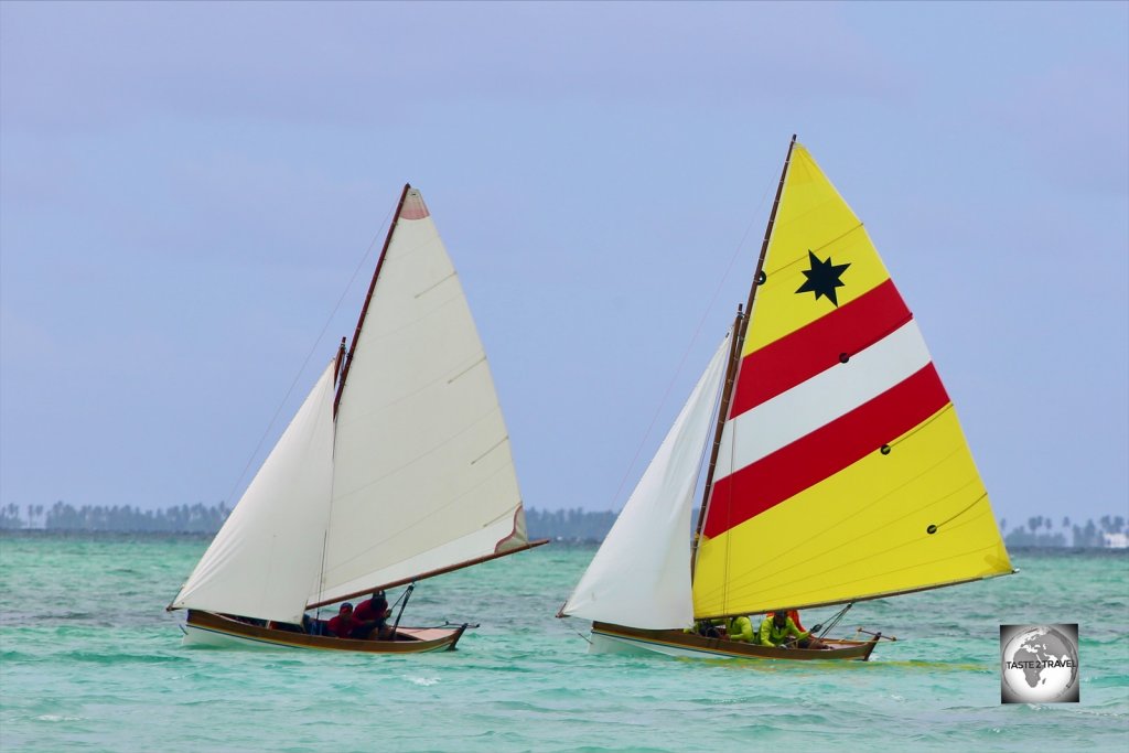 The frontrunners in the monthly Jukong race on Home Island.