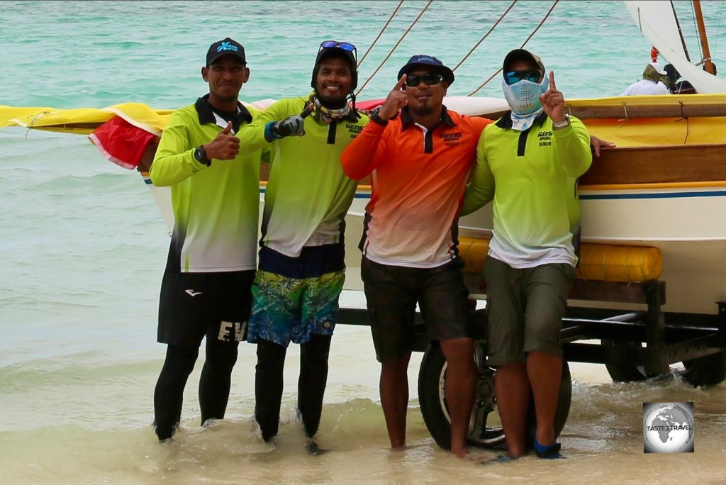 The winners of the Jukong race on Home Island, Cocos (Keeling) Islands.