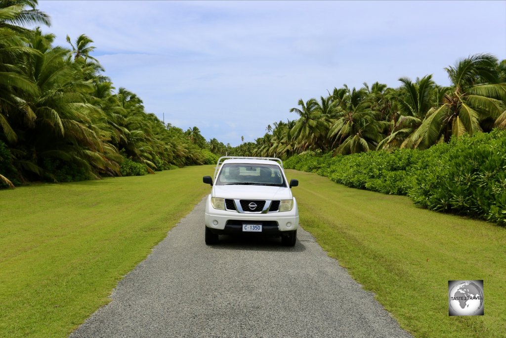 Driving my rental car on the one, main road with runs from the northern to the southern tip of West Island.