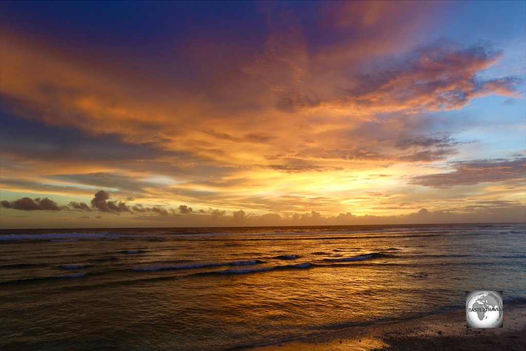 The sunset view from West Island.