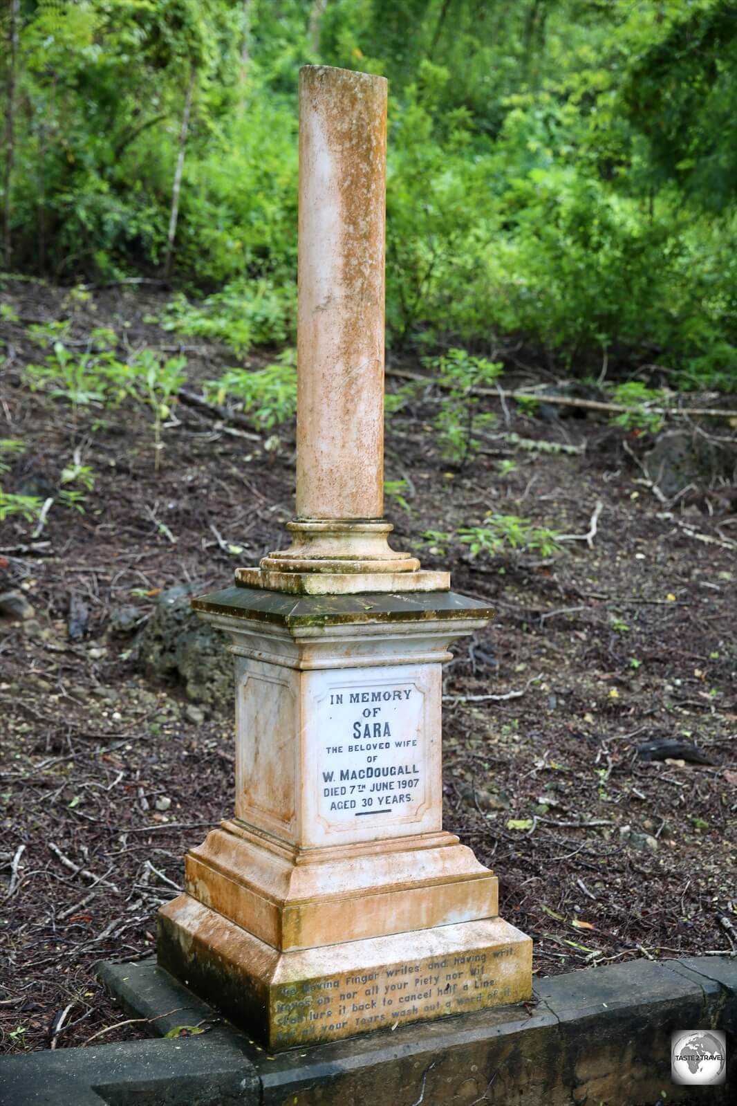 The original European cemetery on Christmas Island.