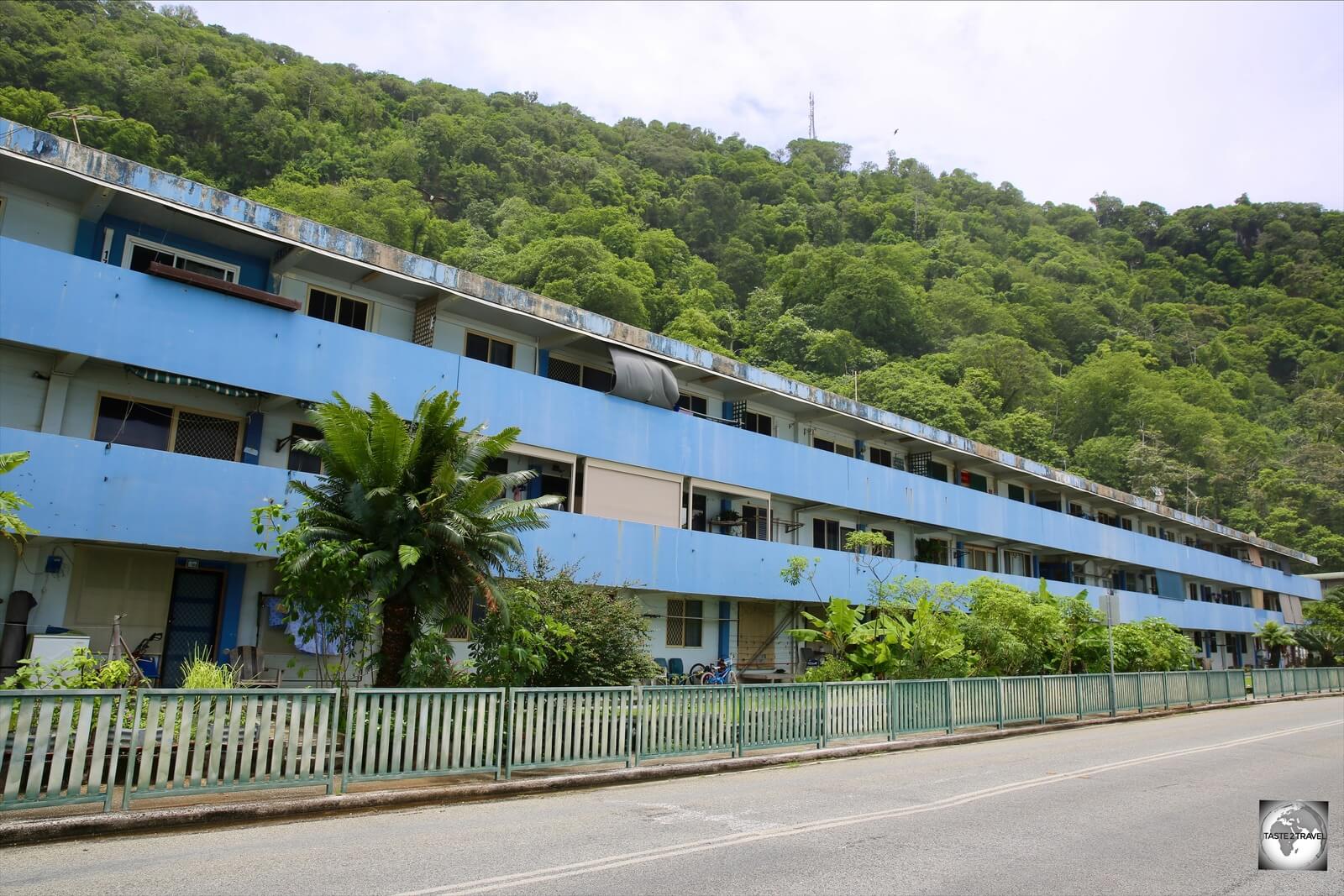 Singaporean HDB-style housing in Kampong.