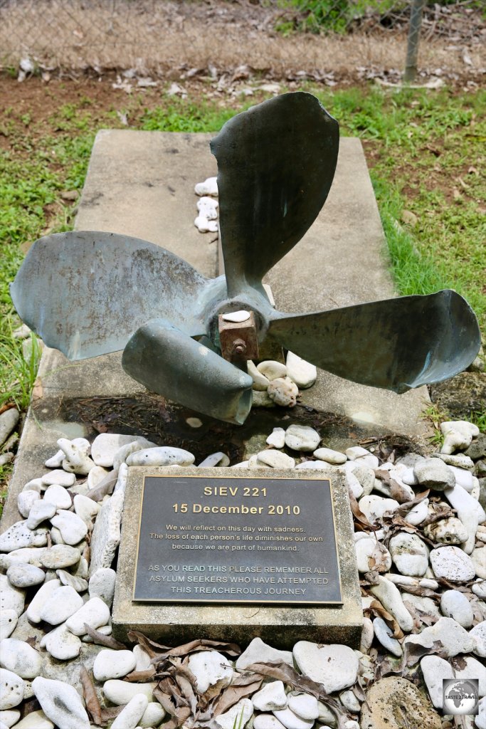 The SIEV-X memorial on Christmas Island.