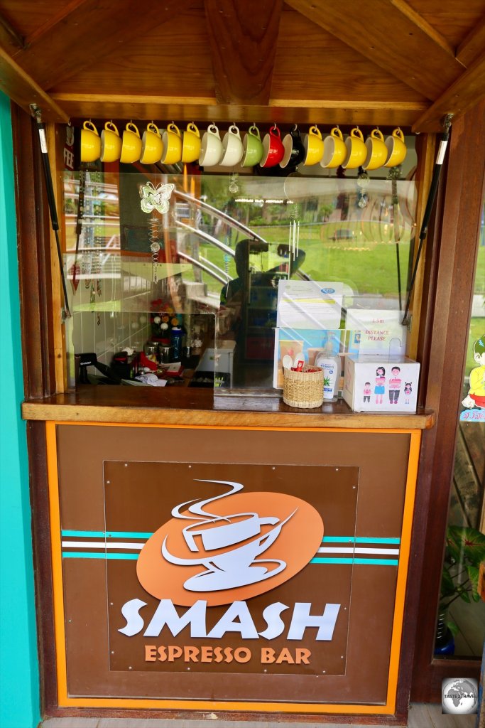 The take-away window at Smash cafe.