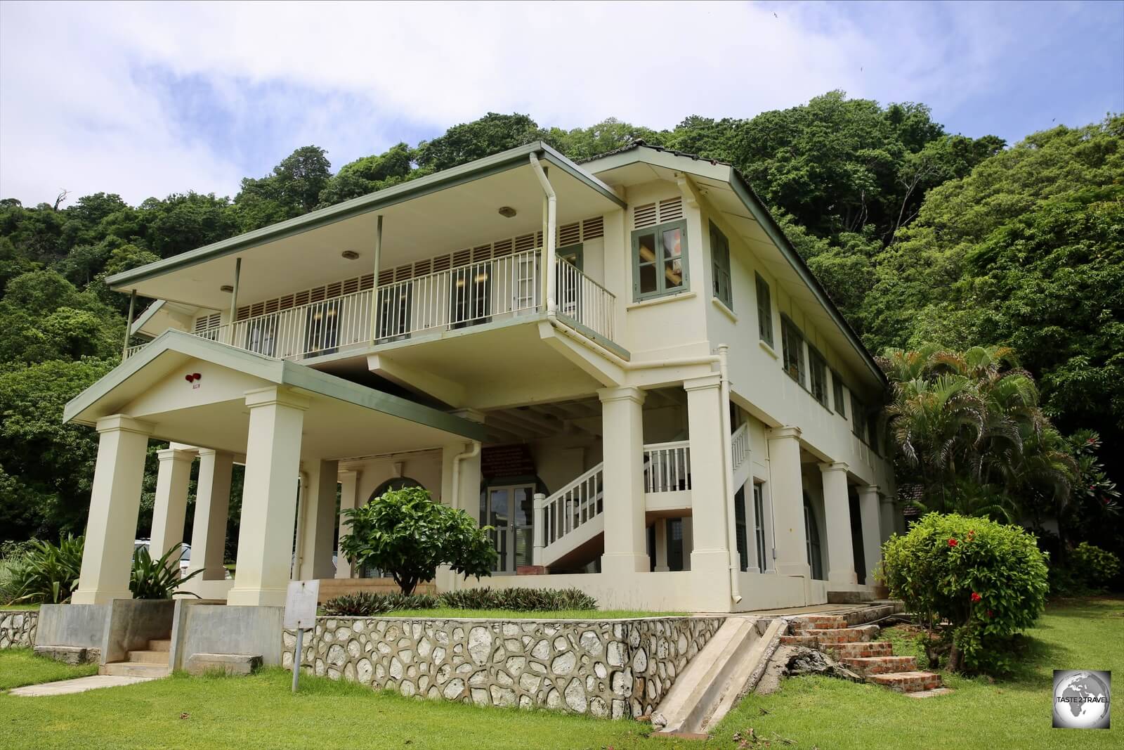 <i>Tai Jin house</i> is the former Administrator's House, a heritage-listed former official residence and now the Christmas Island museum.
