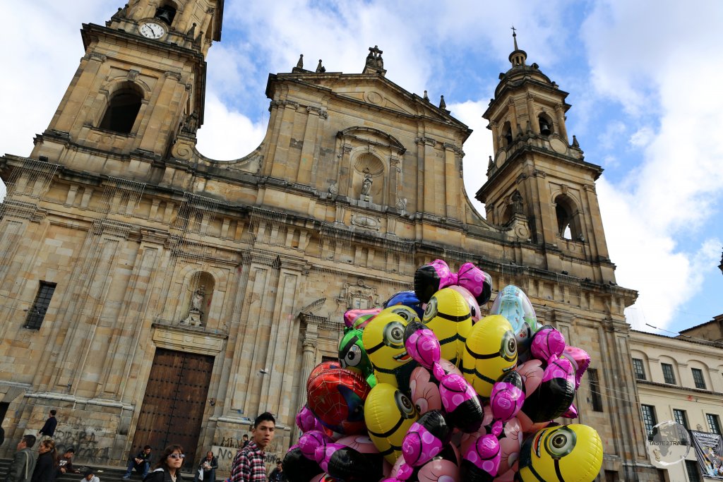 The current Cathedral Primada in Bogota is the 4th church to be built on this site on Plaza Bolivar, with the first cathedral being built between 1556-1565.