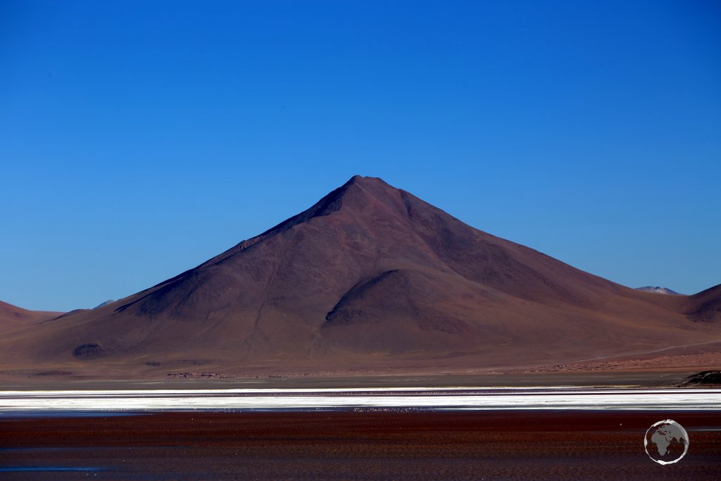 The ochre-red colour of Laguna Colorada, is caused by red sediments and algae in the water.