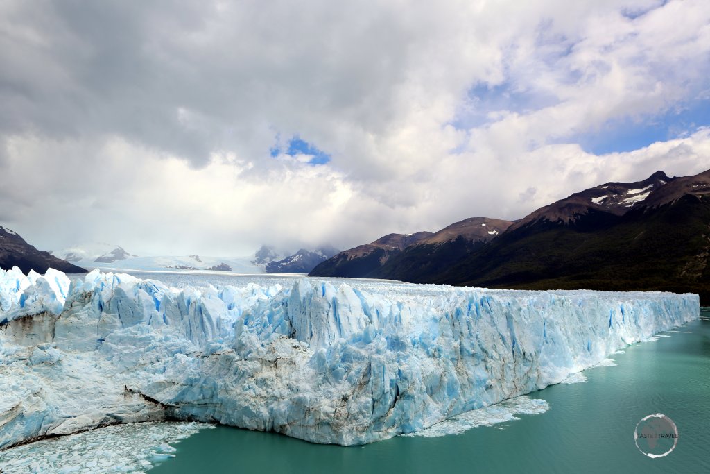 The 250 km2 (97 square mi) Perito Moreno Glacier is one of the most important tourist attractions in Argentine Patagonia.