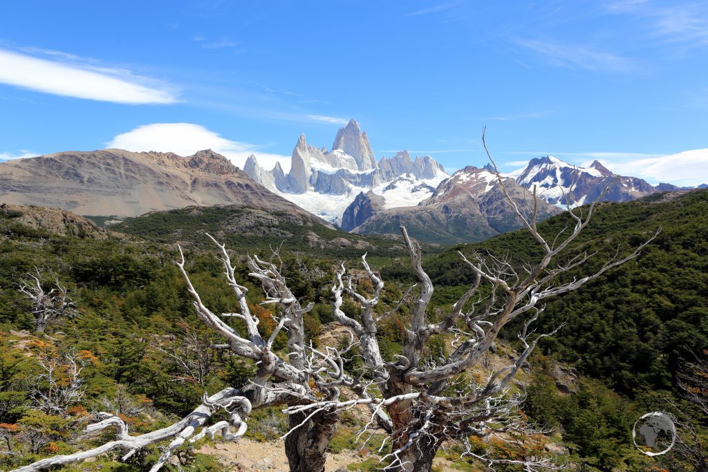 A panorama of Monte Fitz Roy in the Los Glaciares National Park, a highlight of Argentine Patagonia.
