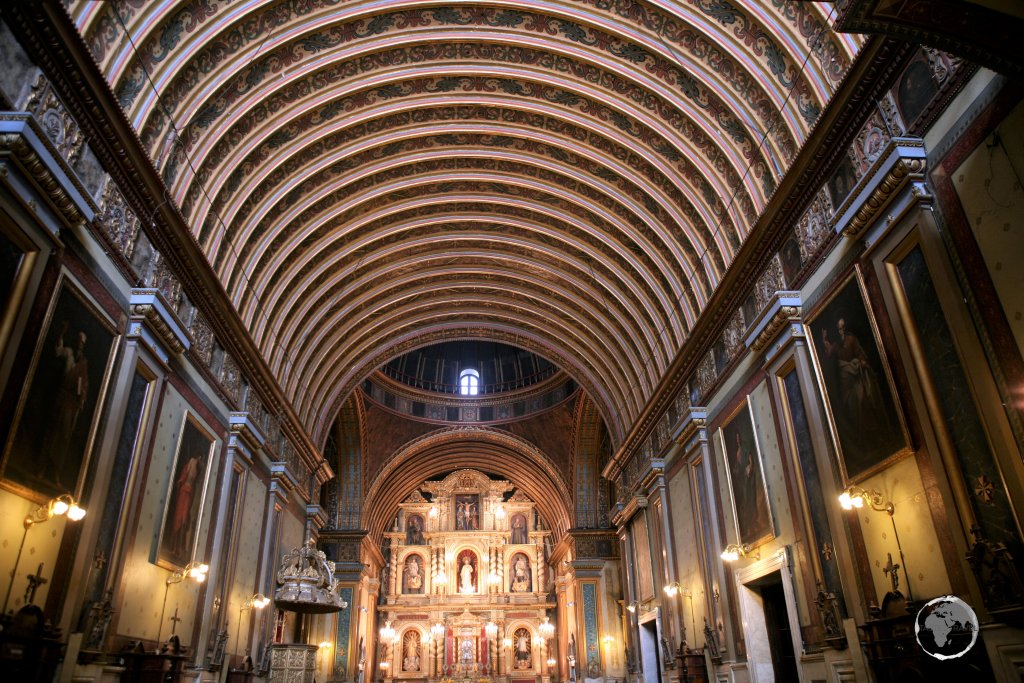 Interior of The Society of Jesus Church in Cordoba, Argentina.