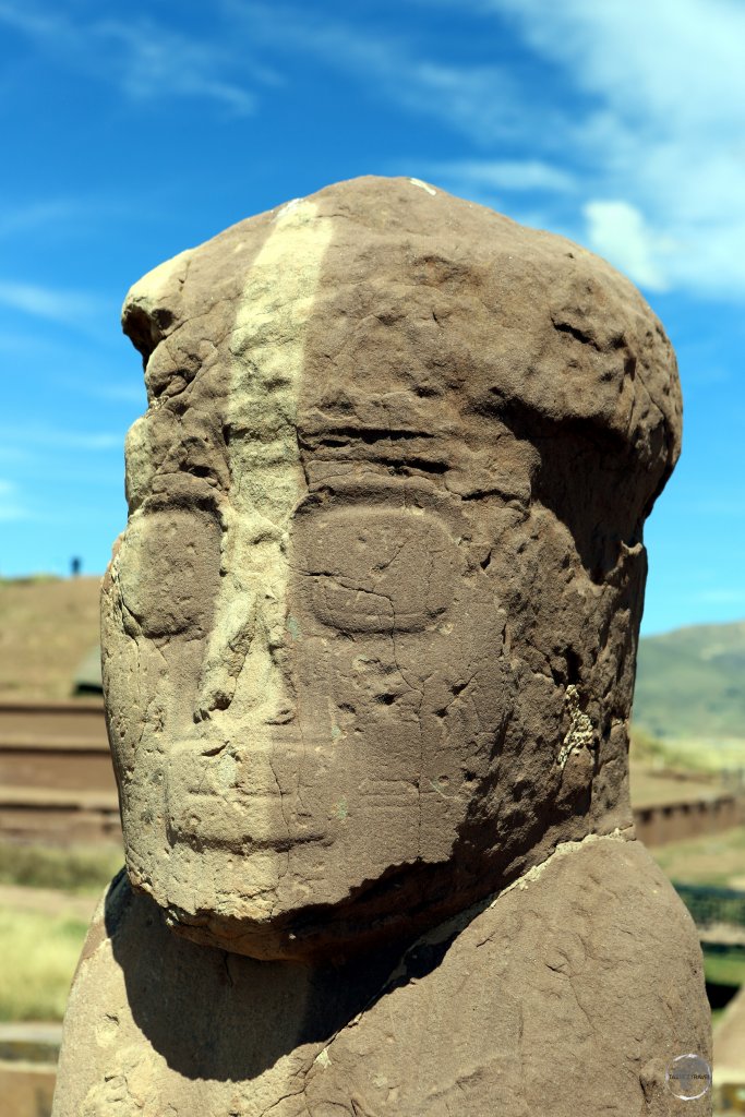 Located 75 km (46 mi) west of La Paz, near Lake Titicaca, Tiwanaku is a Pre-Columbian archaeological site which is registered as a UNESCO World Heritage sight.