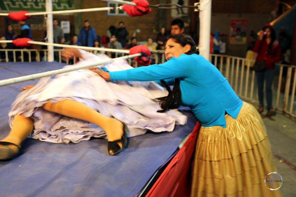 Audience interaction is part of the show, especially for lone photographers who insist on photographing ringside....