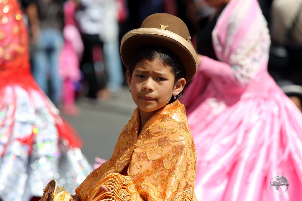 The main parade of the 'Fiesta de la Virgen de Guadalupe' meanders for 7 km, through the streets of Sucre, culminating at the main cathedral.