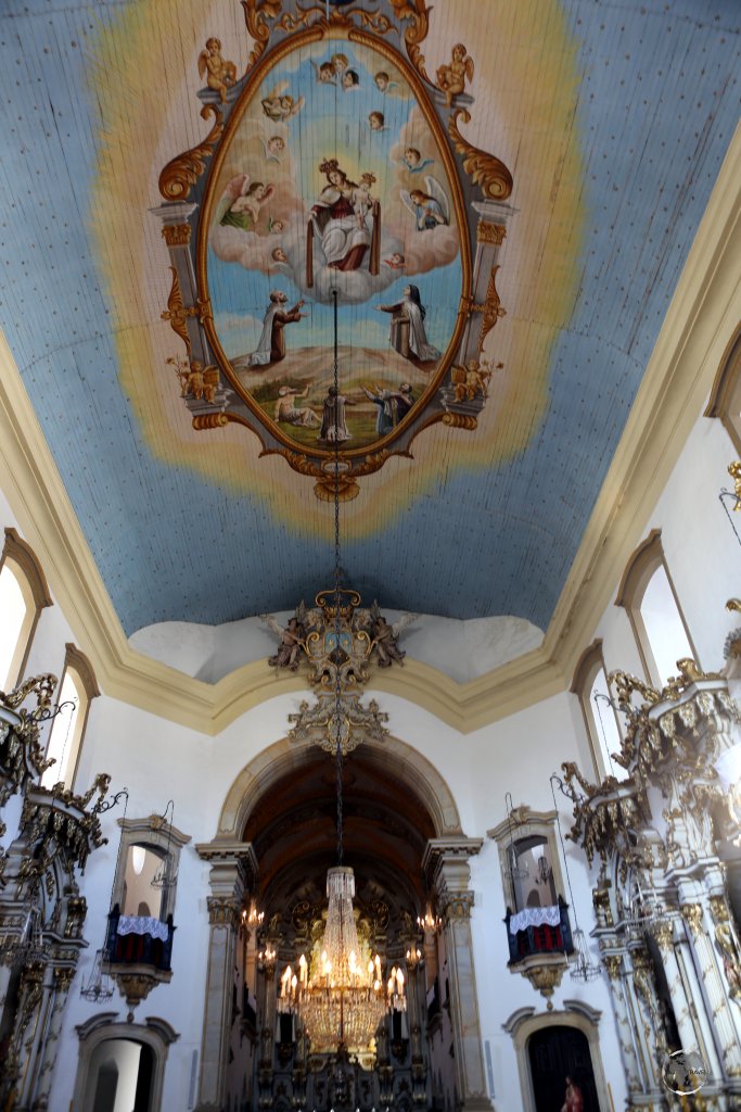 Interior of the Nossa Senhora do Carmo church, Ouro Preto, Brazil.